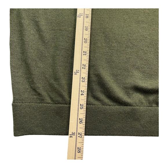 Crosby & Howard Men’s Large Olive Green Merino Wool Pullover Sweater Ultra Soft - Picture 7 of 11